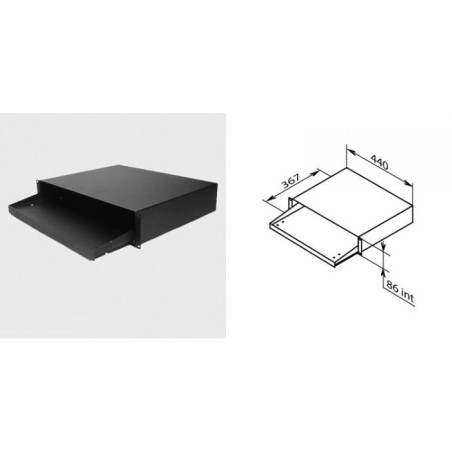 Tablette coulissante 2U pour clavier