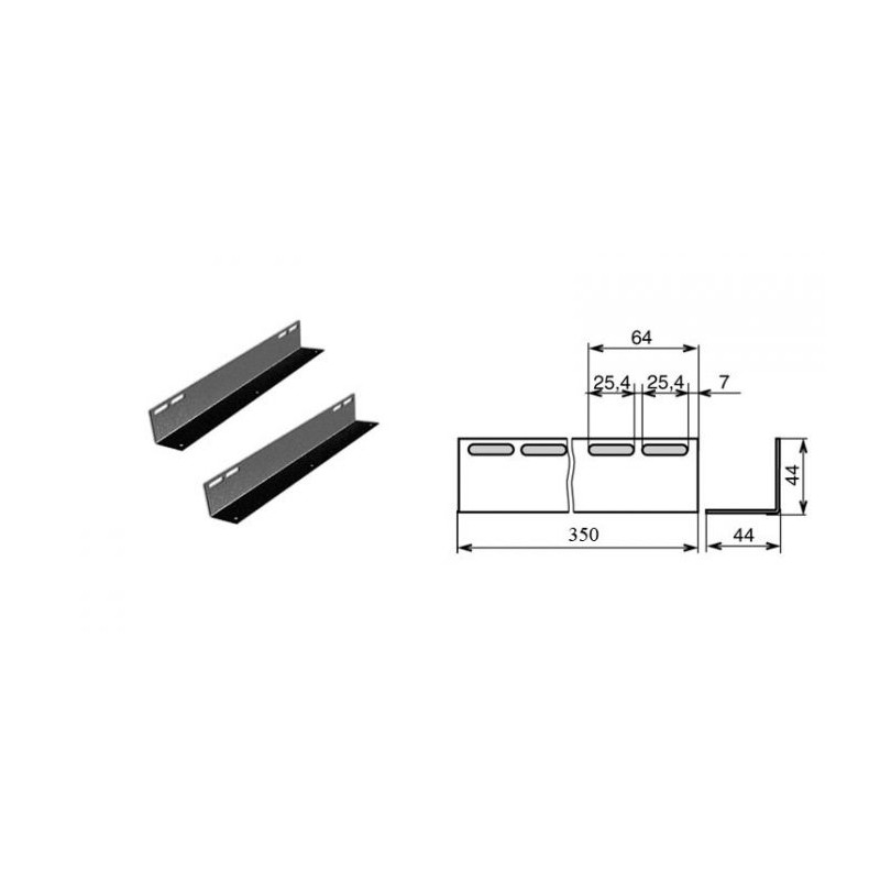 Paire d'équerres de soutien 350mm pour racks