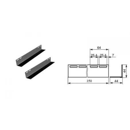 Paire d'équerres de soutien 350mm pour racks