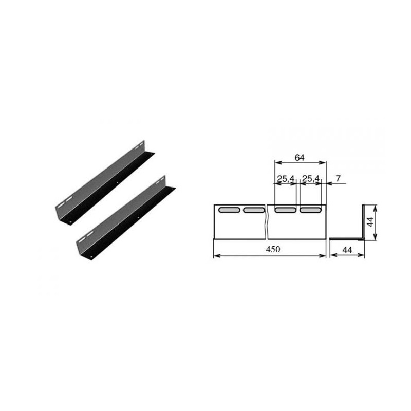 Paire d'équerres de soutien 450mm pour racks
