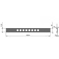 Panneau rackable 1U pour 8 XLR