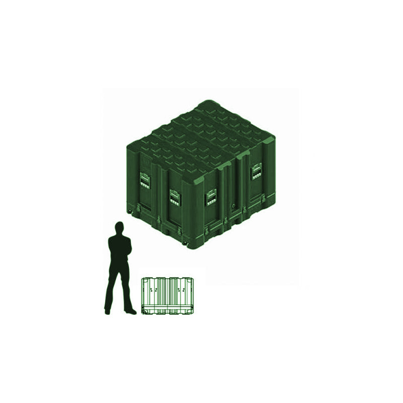 Amazon Case 982 x 799 x 713 (Int. mm) Verte, couvercle amovible