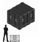Amazon Case 982 x 799 x 713 (Int. mm), Noire, couvercle amovible