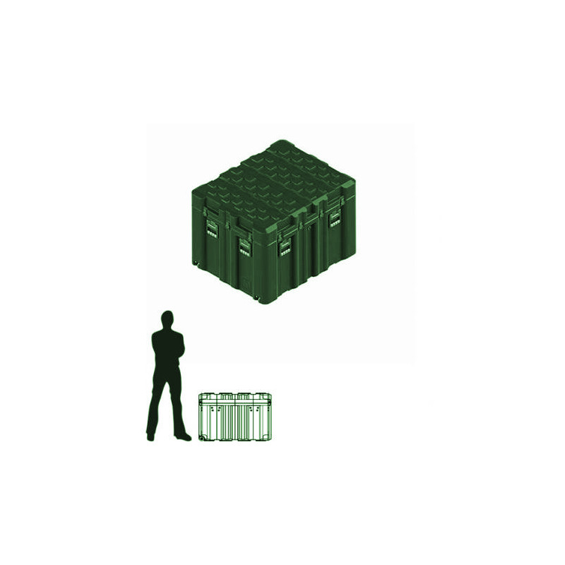 Amazon Case 982 x 799 x 713 (Int. mm), Verte, couvercle amovible