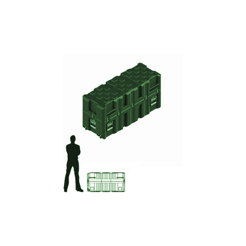 Amazon Case 1115 x 365 x 560 (Int. mm), Verte, couvercle amovible