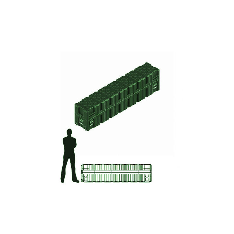Amazon Case 2315 x 365 x 560 (Int. mm), Verte, couvercle amovible