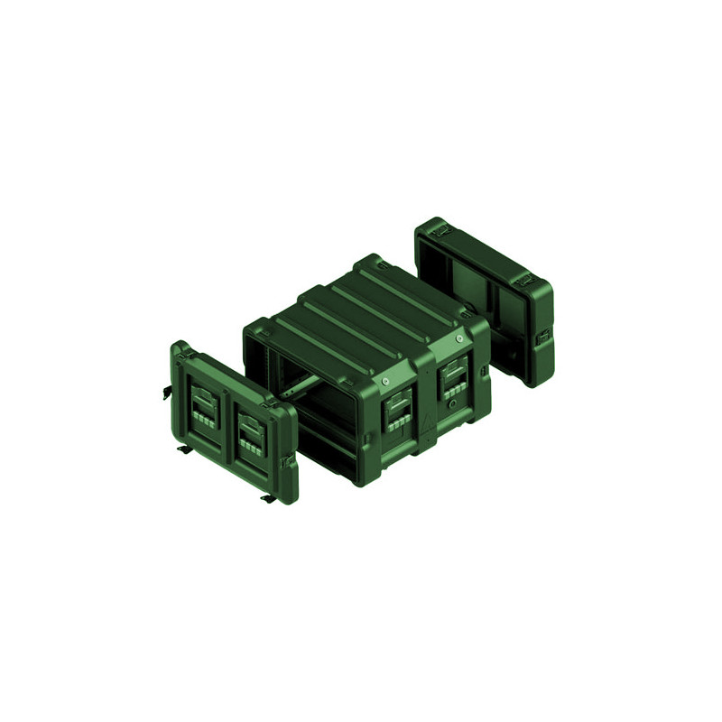 Amazon rack 6U, profondeur châssis 480 mm, couv. arrière 125 mm, Vert