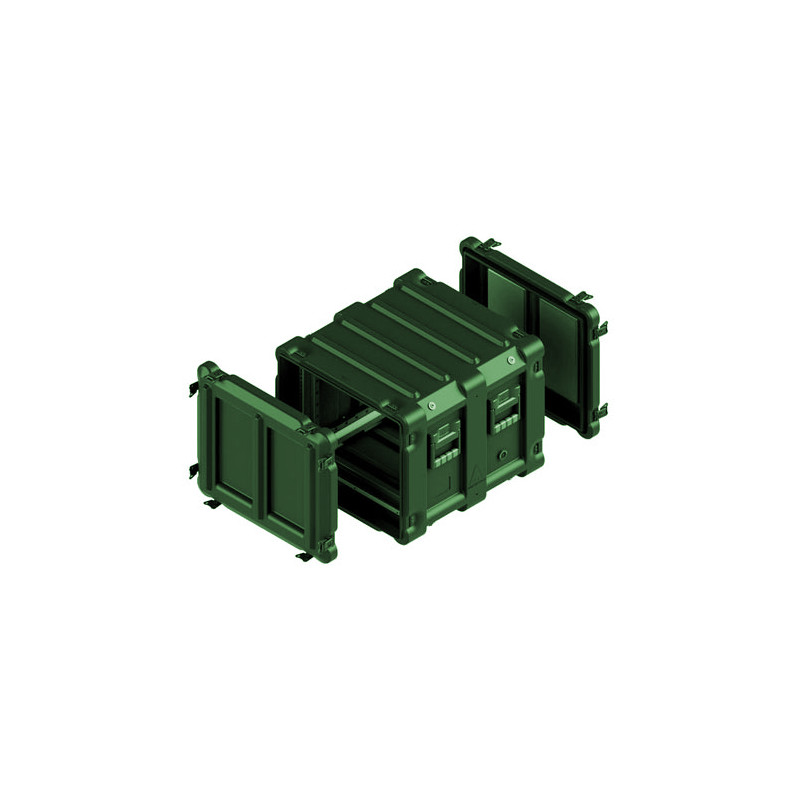 Amazon rack 6U, profondeur châssis 870 mm, couv. arrière 70 mm, Vert
