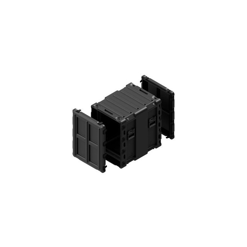 Amazon rack 14U profondeur châssis 610 mm, couv. arrière 70 mm, Noir