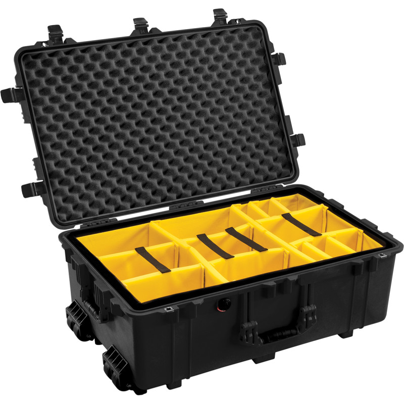Valise Peli™ 1550 avec kit de cloisons Velcro, noire