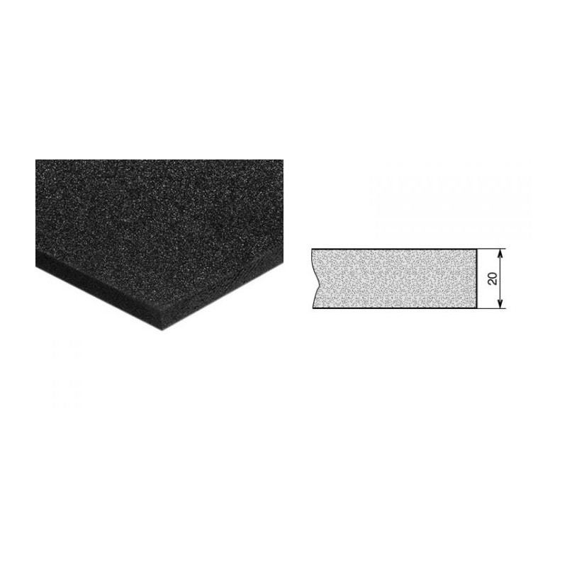 Mousse semi-rigide 1M x 1M. Epaisseur 20mm