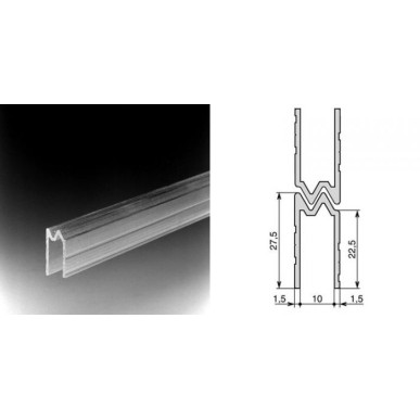 Profilé d'emboîtement hybride 10mm (le mètre)