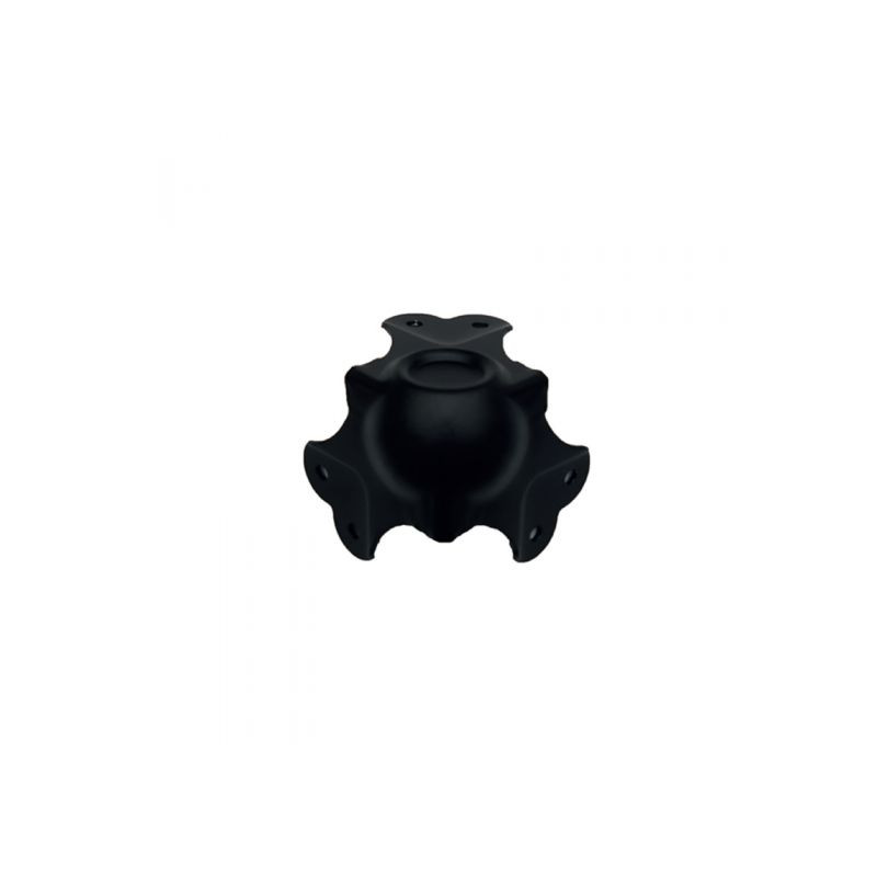 Coin à boule 1,8mm empilable avec passage pour profilé 31x31mm noir