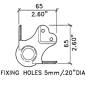 Coin à boule 1,8mm empilable avec passage pour profilé 31x31mm noir