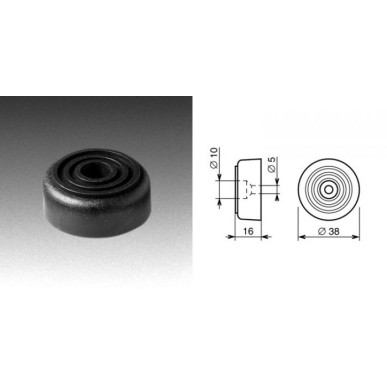 Pied plastique 38 x 16 mm