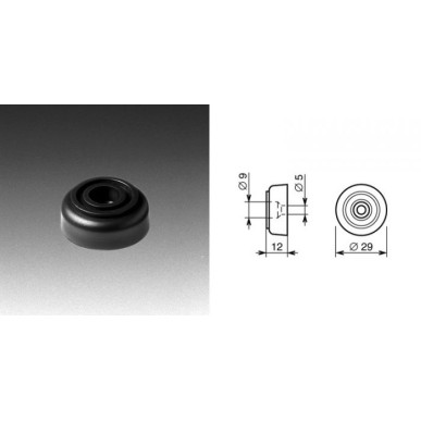 Pied plastique 28 x 12 mm