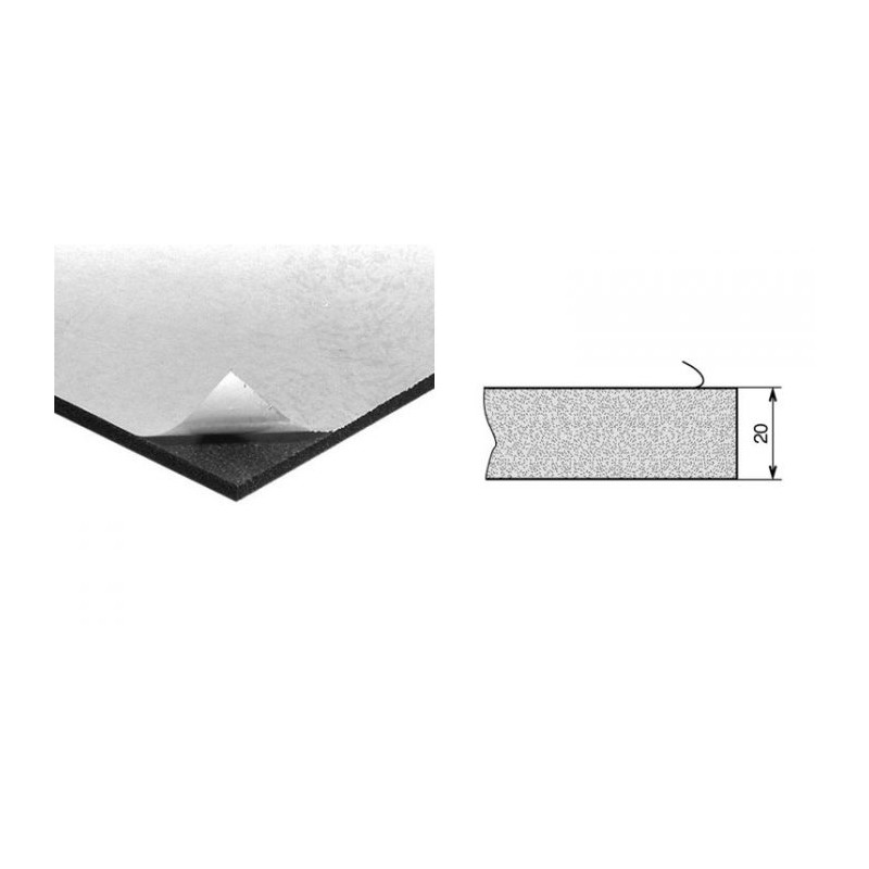 Plaque de mousse semi-rigide 2M x 1M autocollante épaisseur 20mm Plaque de mousse semi-rigide 2M x 1M autocollante épaisseur 20mm