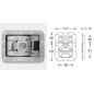 Fermeture papillon encastrée cuvette 14mm Fermeture papillon encastrée cuvette 14mm