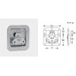 Fermeture papillon encastrée cuvette 12mm
