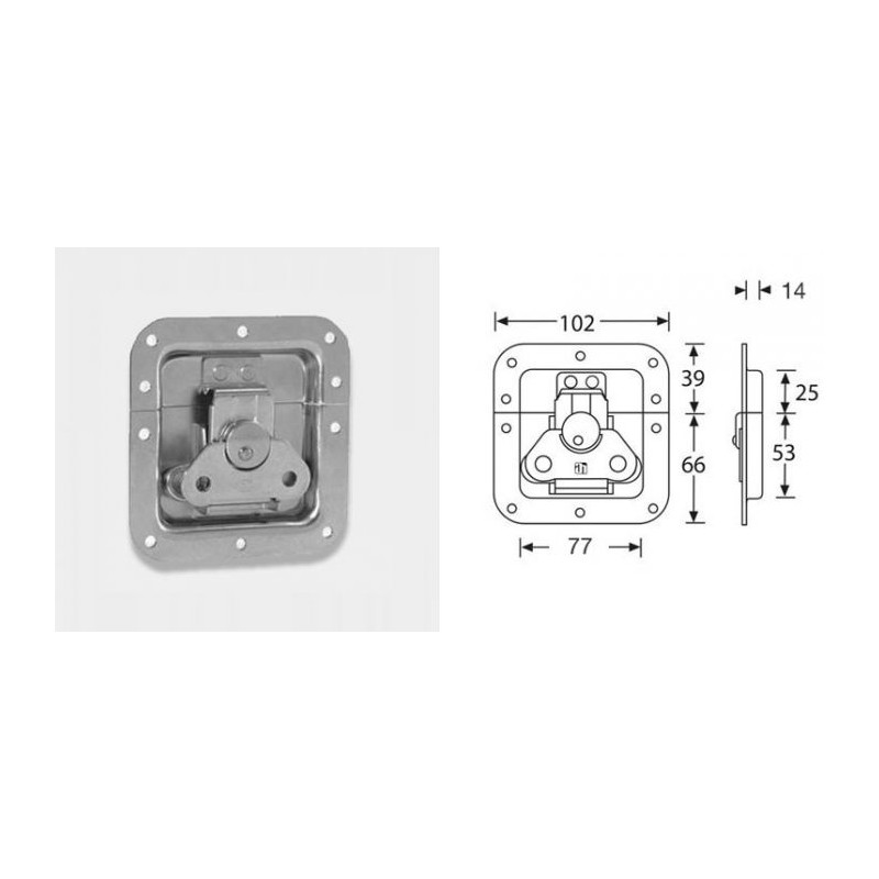 Fermeture Papillon encastrée Medium Cuvette 14mm Fermeture Papillon encastrée Medium Cuvette 14mm