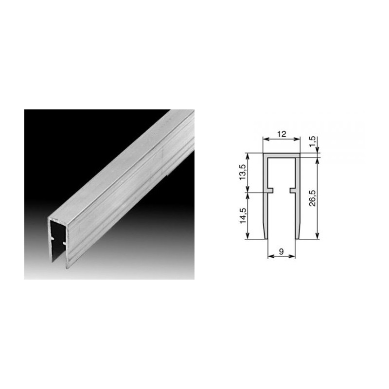 Profilé latéral pour cloisons amovibles 9mm (le mètre) Profilé latéral pour cloisons amovibles 9mm (le mètre)
