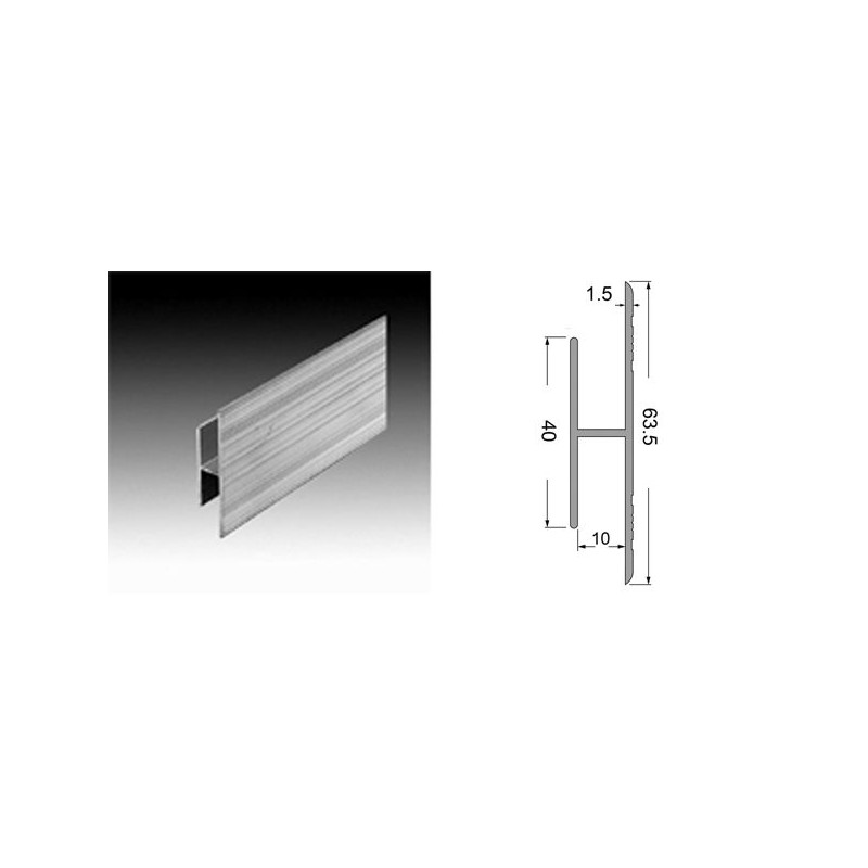 Profilé "jonction de panneaux" 10mm (le mètre) Profilé "jonction de panneaux" 10mm (le mètre)