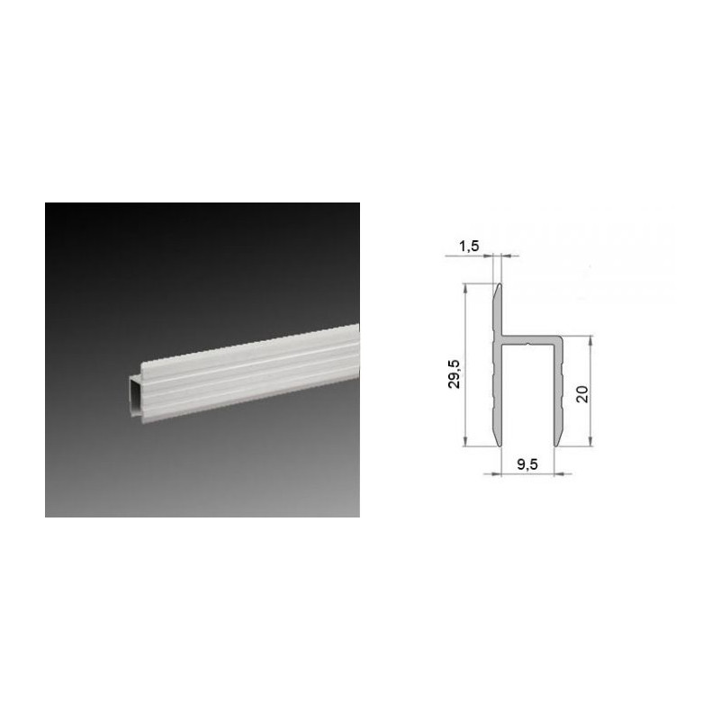 Profilé pour trappe de visite 9.5mm (le mètre) Profilé pour trappe de visite 9.5mm (le mètre)