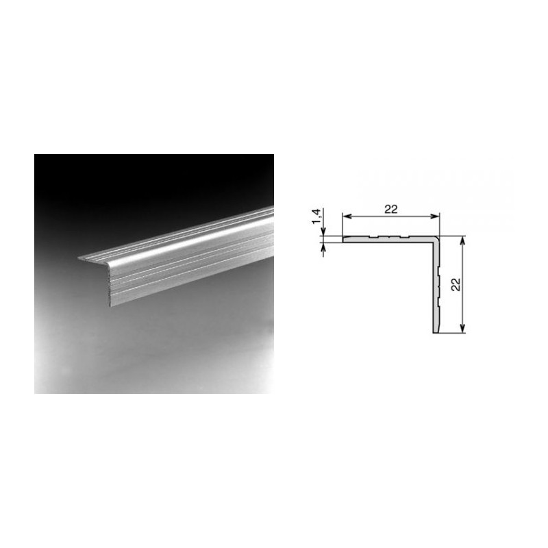 Cornière d'angle 22 x 22 mm (le mètre) Cornière d'angle 22 x 22 mm (le mètre)
