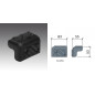 Coin plastique chevron 80mm Coin plastique chevron 80mm