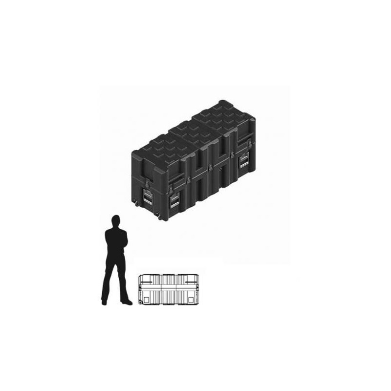 Amazon Case 1115 x 365 x 560 (Int. mm), Noire, couvercle amovible