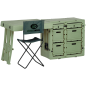 Simple Bureau Mobile de Campagne, Vert Olive Simple Bureau Mobile de Campagne, Vert Olive