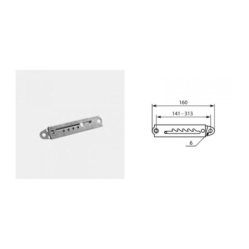 Crémaillère téléscopique 5 positions