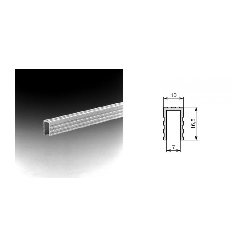 Profilé "sommet de cloison" 7mm (le mètre) Profilé "sommet de cloison" 7mm (le mètre)