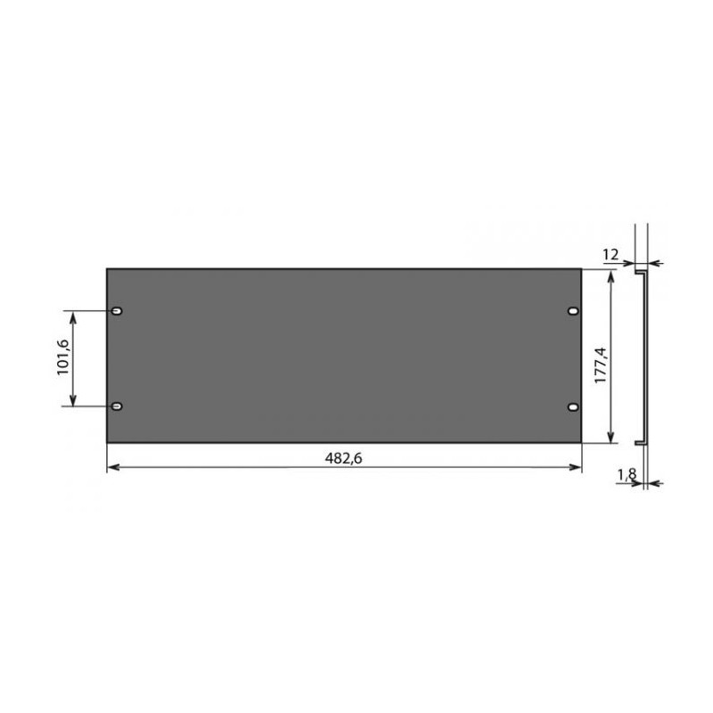 Panneau rackable 4U en Aluminium