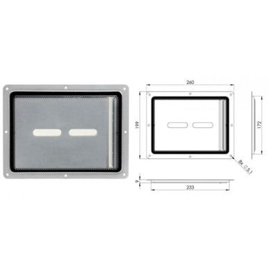 Cuvette à encastrer avec plexi