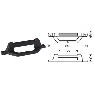 Poignée-pied plastique compatible réf. 1330