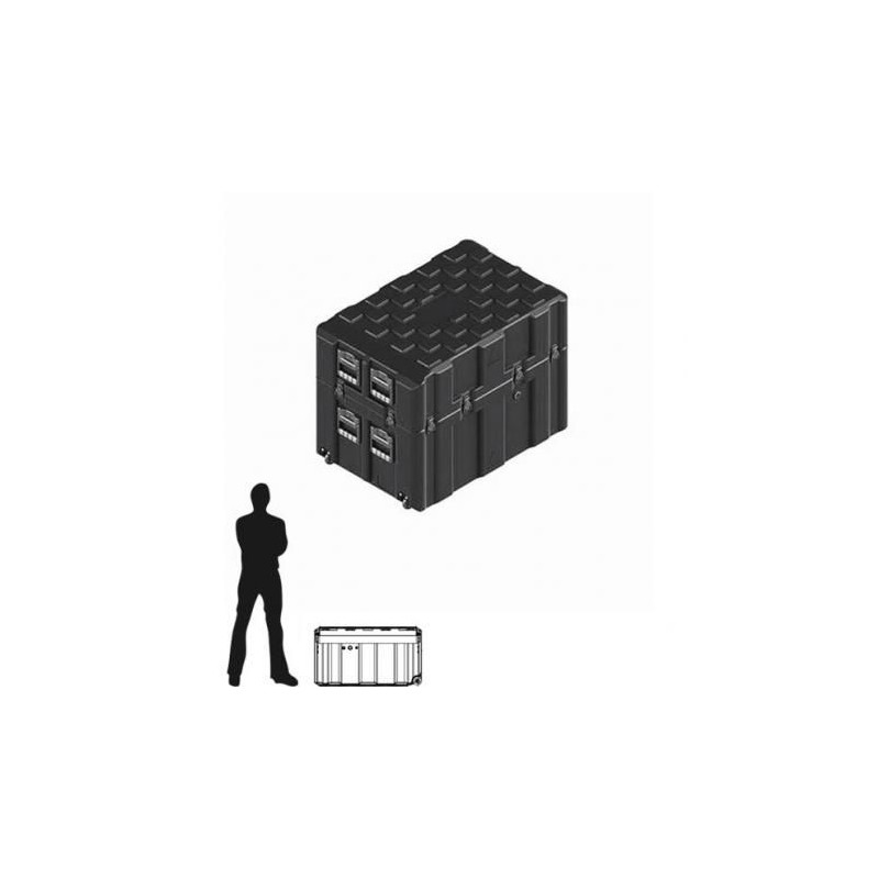 Amazon Case 840 x 540 x 660 (Int. mm), Noire, couvercle amovible