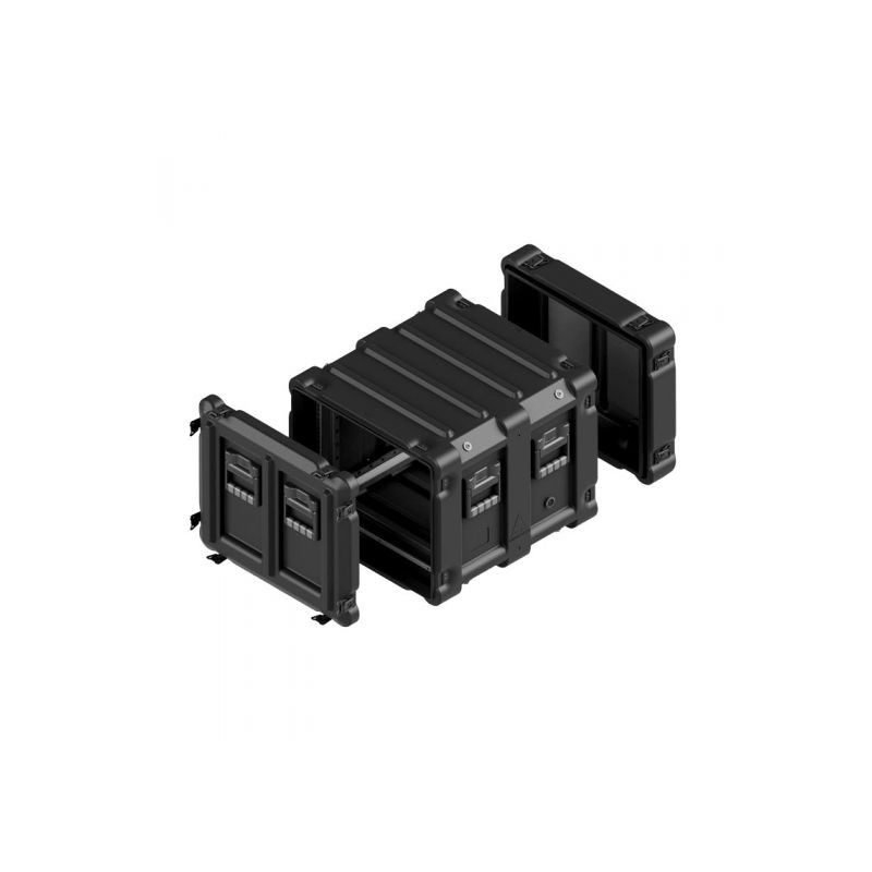 Amazon rack 8U, profondeur châssis 480 mm, couv. arrière 125 mm, Noir