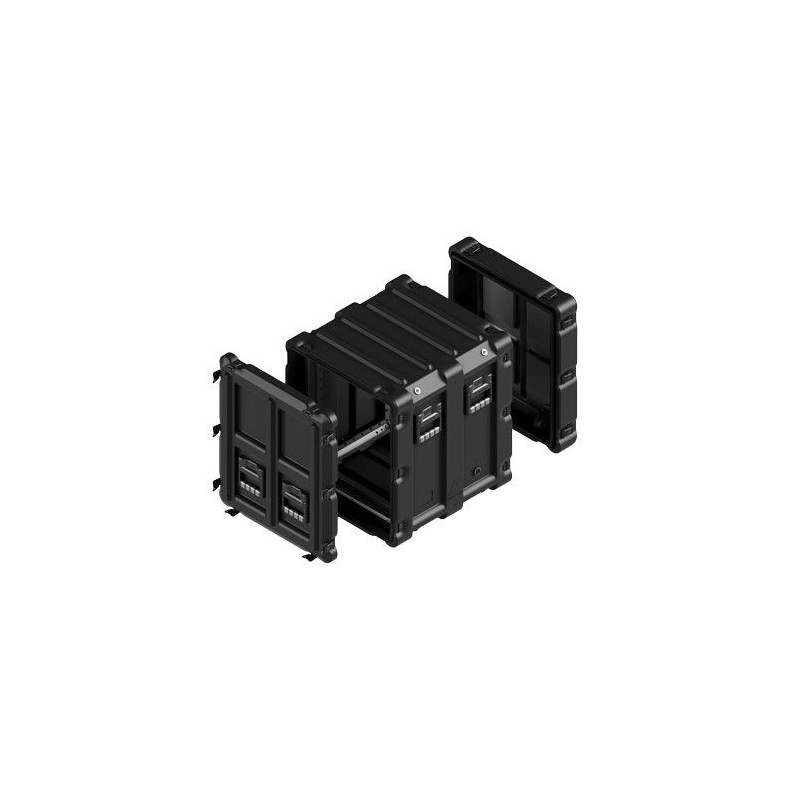 Amazon rack 12U profondeur châssis 480 mm, couv. arrière 125 mm, Noir