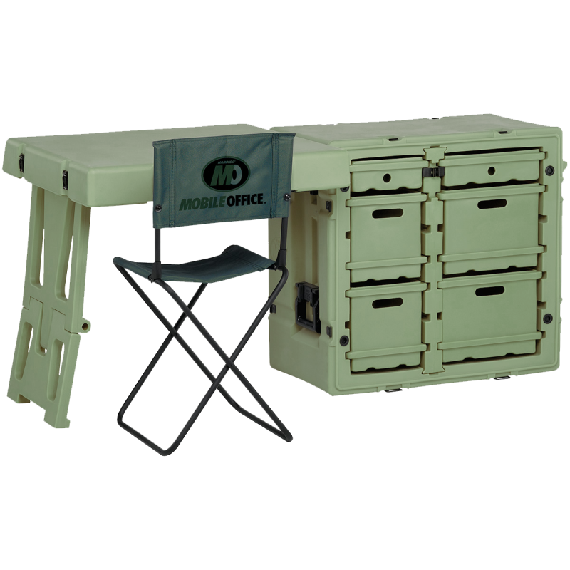 Simple Bureau Mobile de Campagne, Vert Olive Simple Bureau Mobile de Campagne, Vert Olive