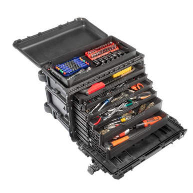 Peli™ 0450 Caisse à outils mobile 4 petits tiroirs 2 grands tiroirs