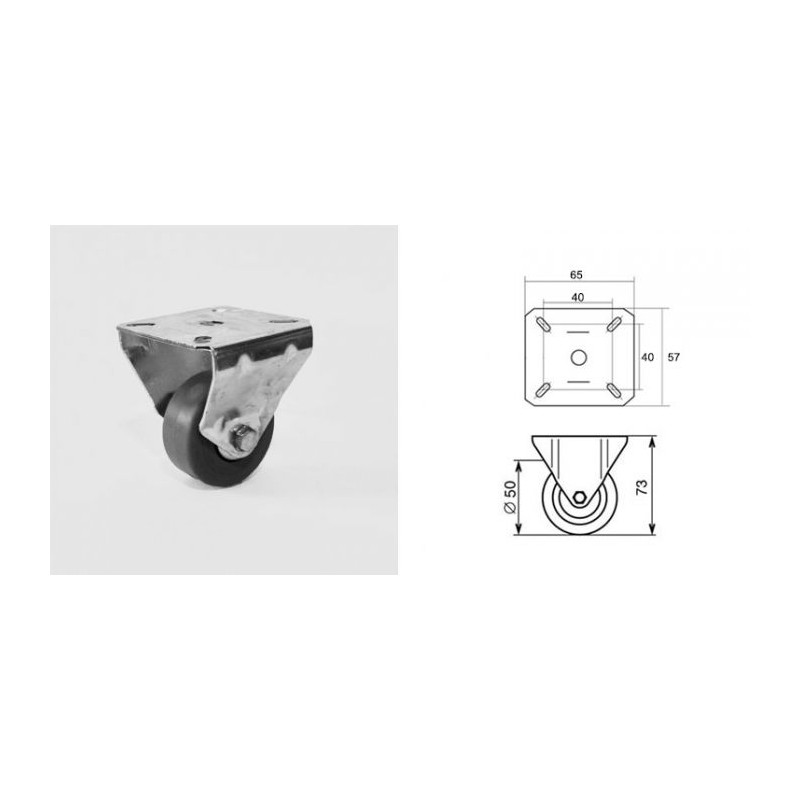 Roulette fixe diamètre 50mm