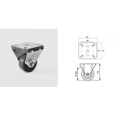 Roulette fixe diamètre 50mm