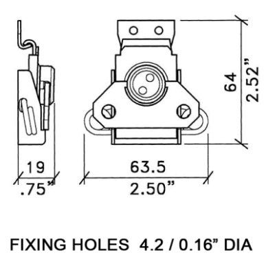 Fermeture papillon medium noire