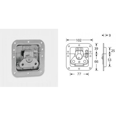 Fermeture papillon encastrée cuvette 9mm