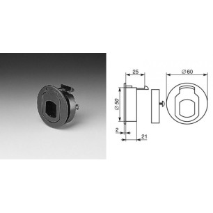Fermeture encastrée à levier