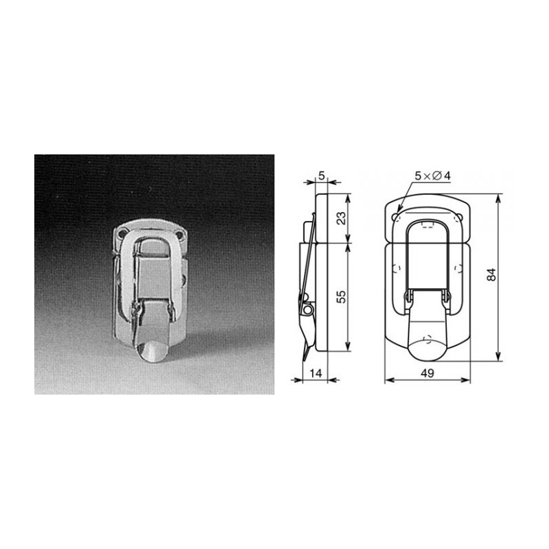 Fermeture grenouillère avec ergot