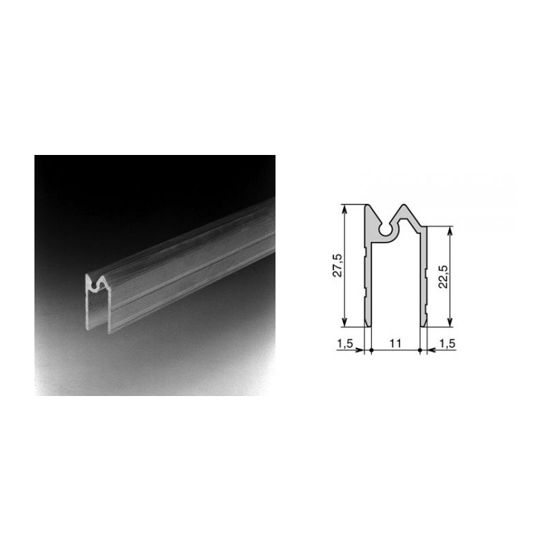 Profilé hybride 11mm (le mètre) Profilé hybride 11mm (le mètre)