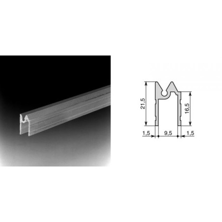 Profilé d'emboîtement hybride 9.5mm (le mètre)
