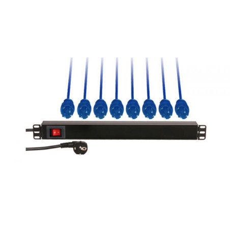 Bloc secteur rackable 1U 8 prises 16A